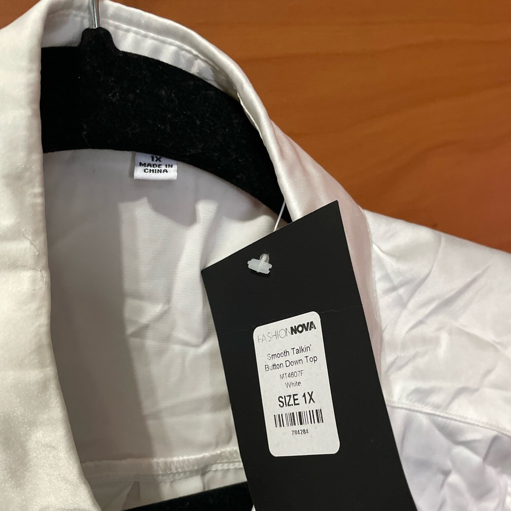 A satin blouse.
